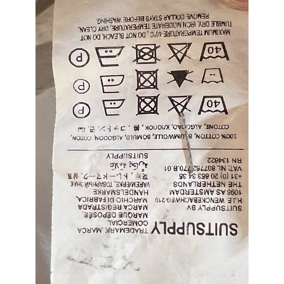 Suitsupply‎ Tuxedo Shirt 44/ 17.5 Men Slim Fit Egyptian Cotton French Cuff - Picture 13 of 14